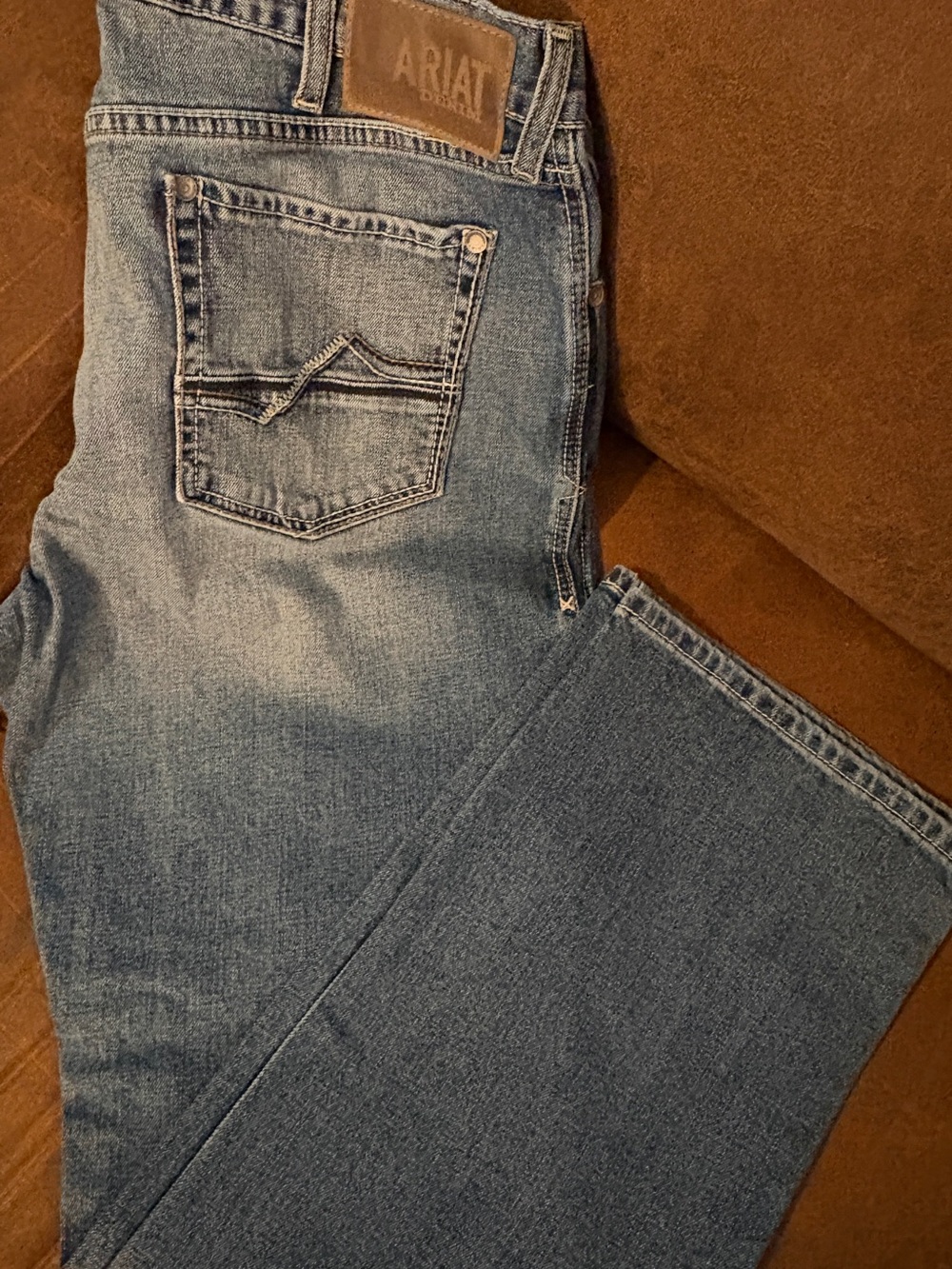Ariat Men's Light Blue Bootcut Denim Jeans